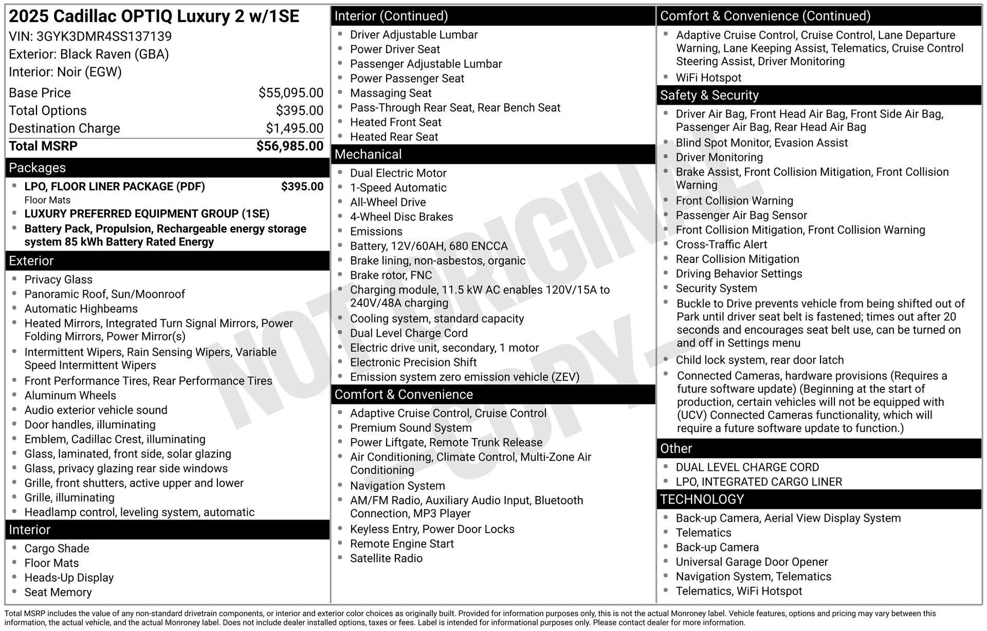 Used 2025 Cadillac Optiq Luxury 2 w/ LPO, Floor Liner Package AWD/4WD image 14