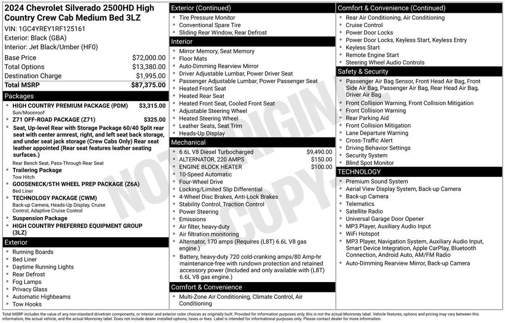 Used 2024 Chevrolet Silverado 2500 High Country w/ High Country Premium Package AWD/4WD image 31