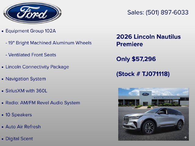 New 2026 Lincoln Nautilus Premier w/ Equipment Group 102A AWD/4WD image 12