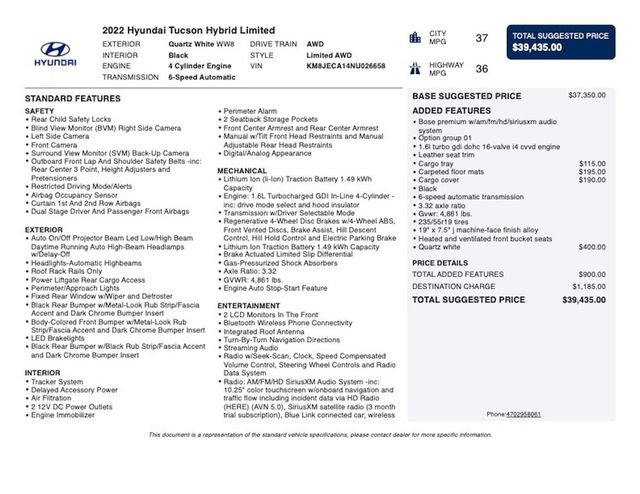 Used 2022 Hyundai Tucson Limited AWD/4WD image 4