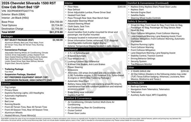 New 2026 Chevrolet Silverado 1500 RST w/ RST Select Package AWD/4WD image 4