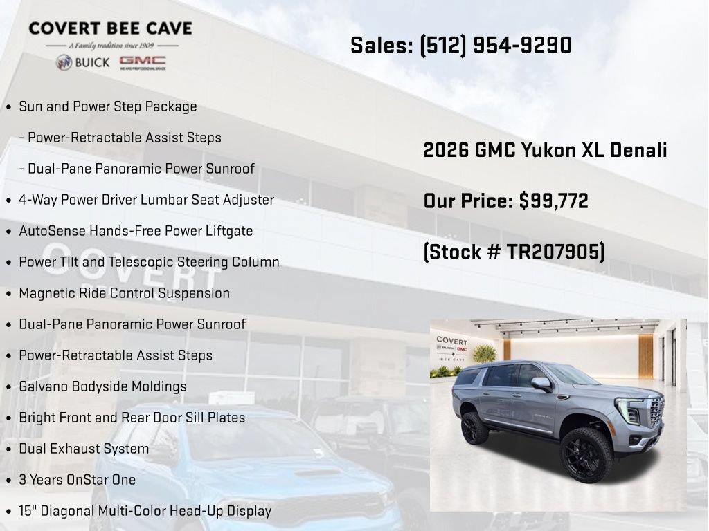 New 2026 GMC Yukon XL Denali w/ Sun & Power Step Package AWD/4WD image 13