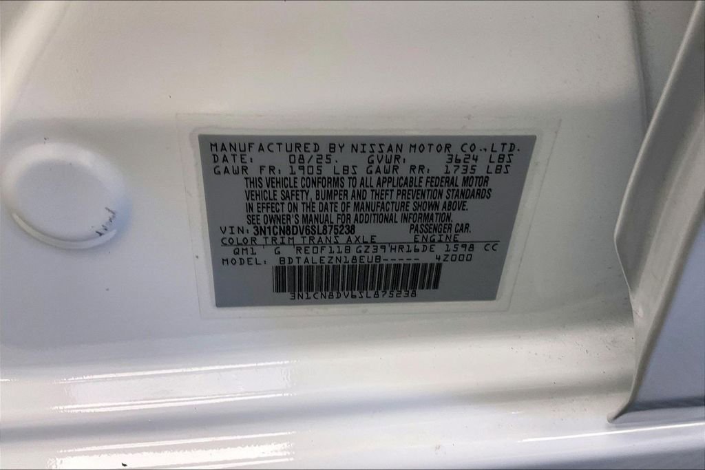 Certified 2025 Nissan Versa S w/ Trunk Package image 28