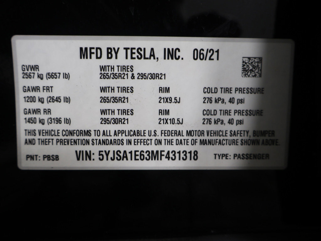 Used 2021 Tesla Model S Plaid AWD/4WD image 49