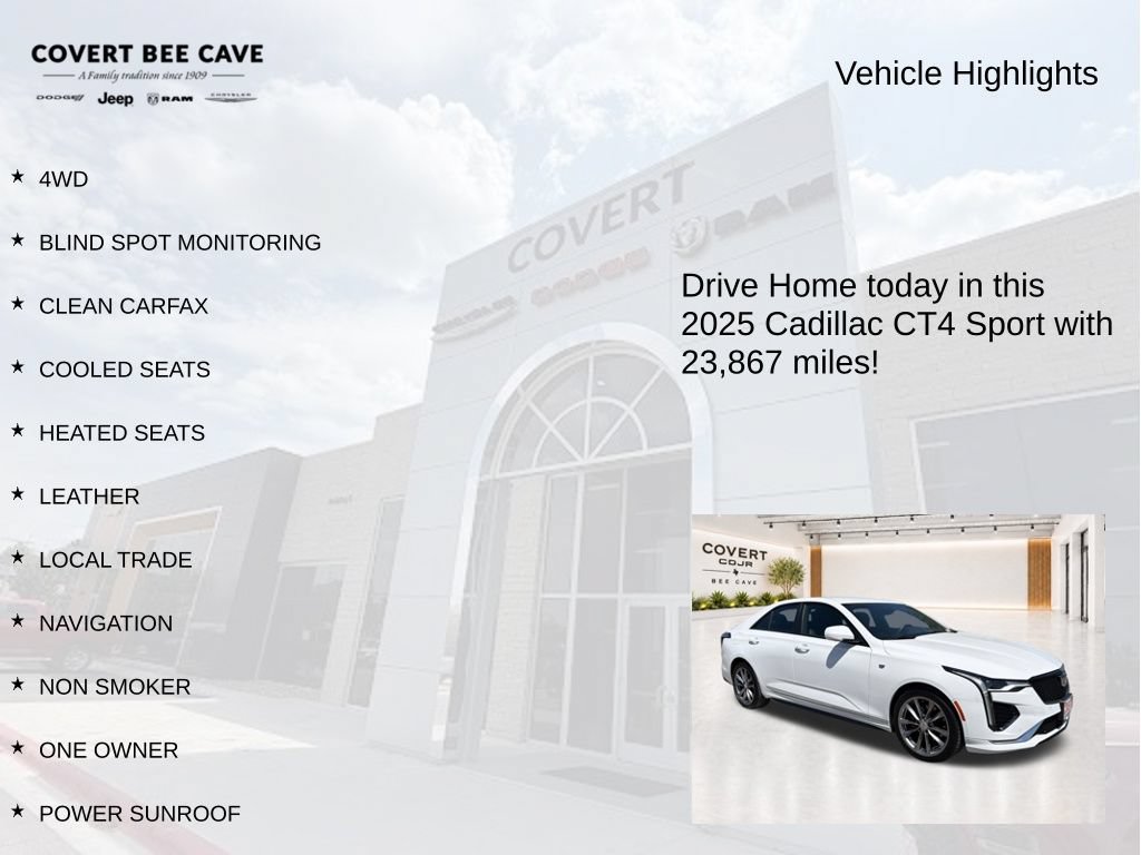 Used 2025 Cadillac CT4 Sport w/ Climate Package RWD image 6