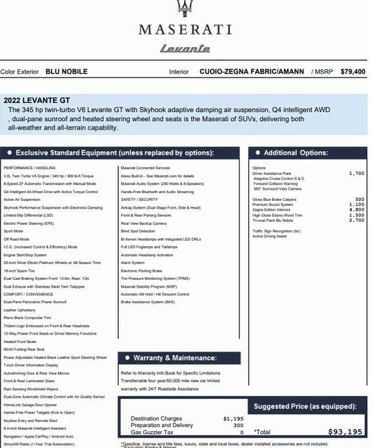 Certified 2022 Maserati Levante GT image 2