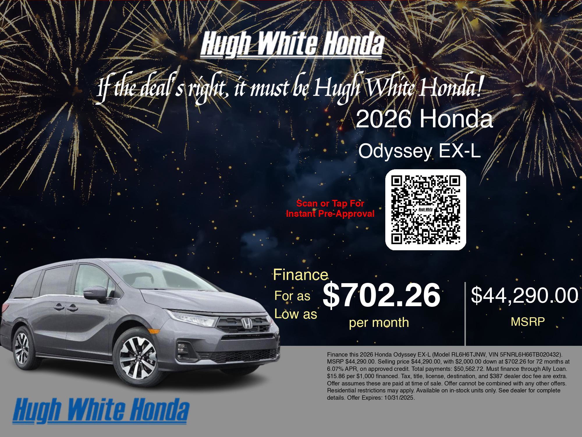 New 2026 Honda Odyssey EX-L image 7