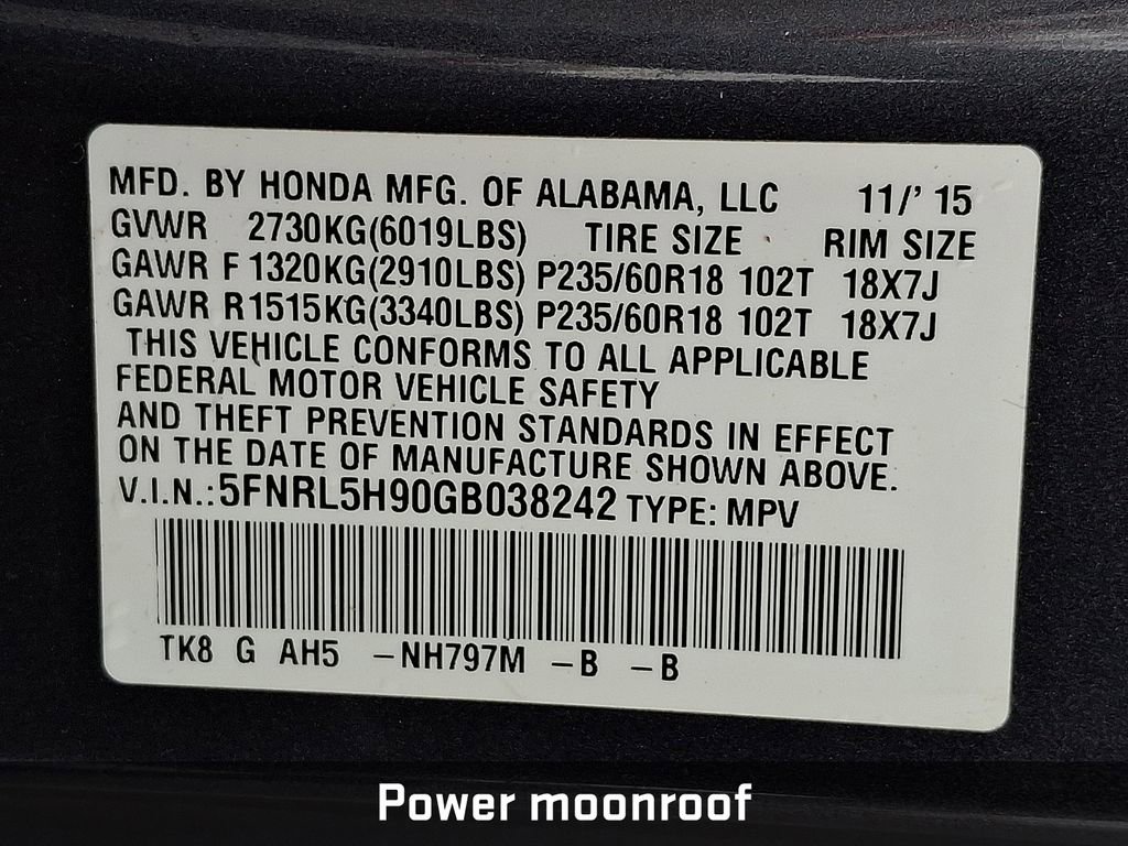 Used 2016 Honda Odyssey Touring Elite image 21