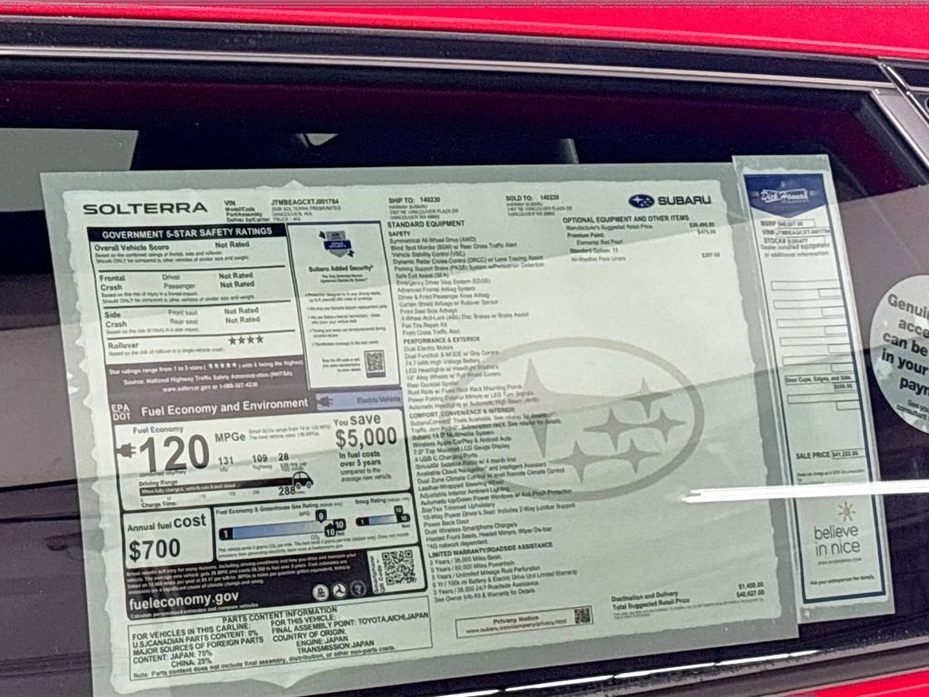 New 2026 Subaru Solterra AWD/4WD image 23