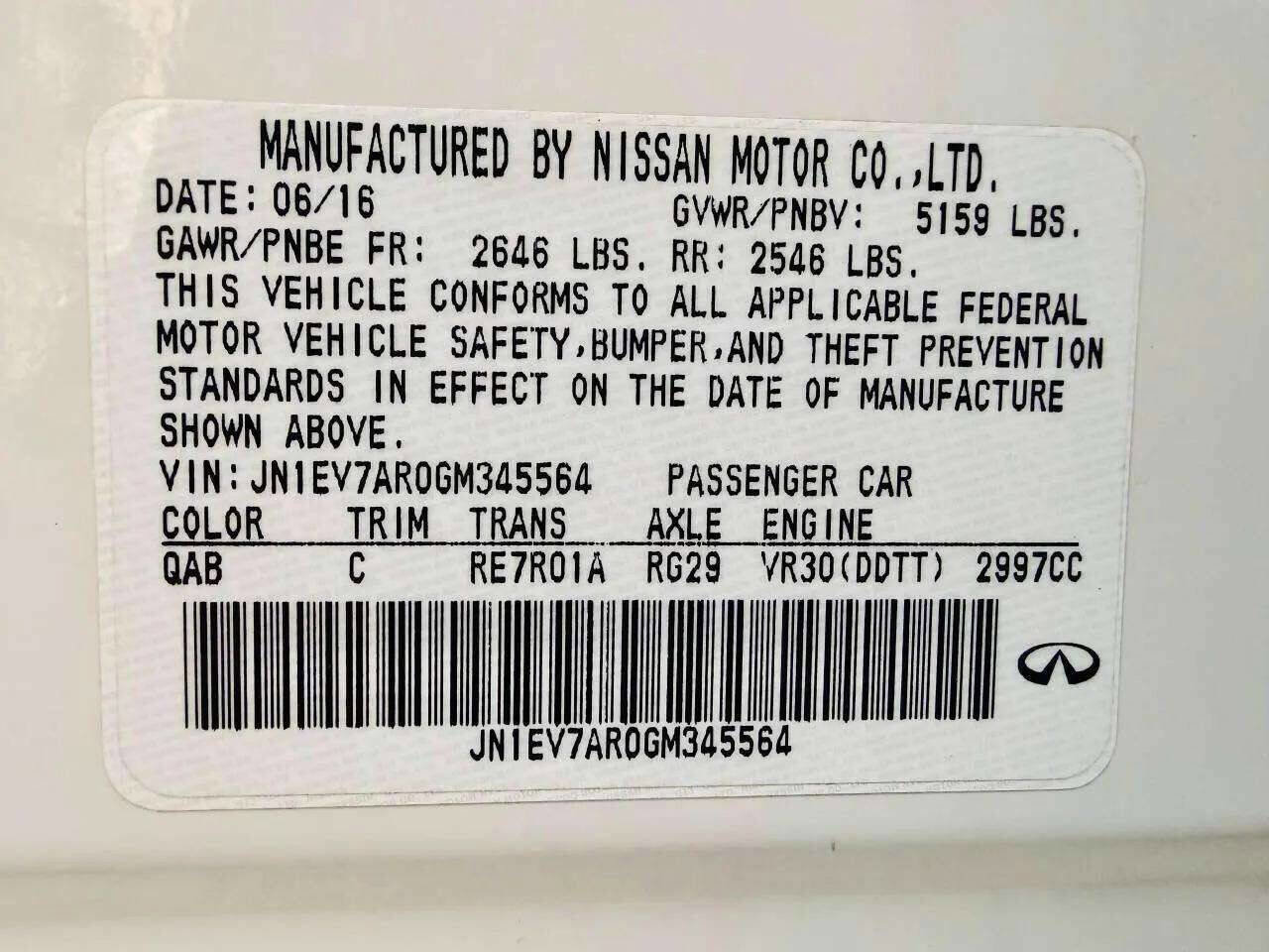 Used 2016 INFINITI Q50 3.0t Premium w/ 3.0T Premium Plus Package image 28