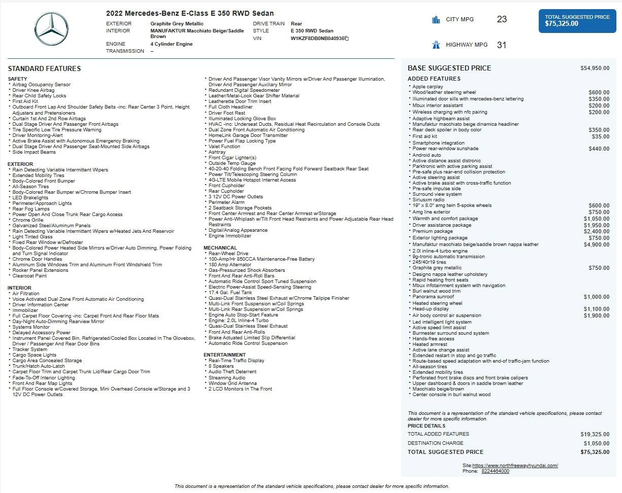 Used 2022 Mercedes-Benz E 350 Sedan image 3