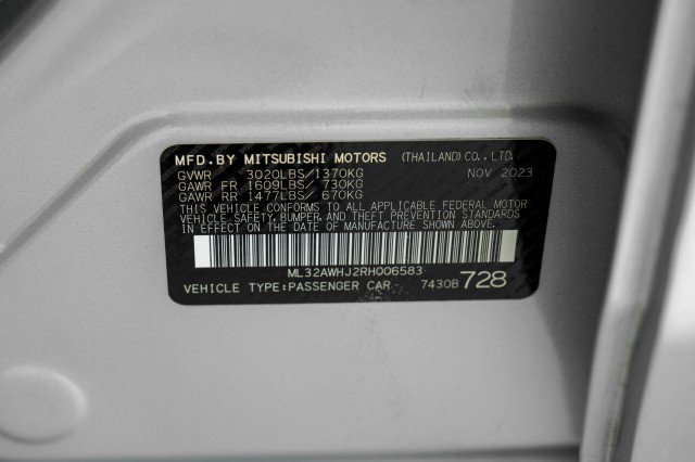 Used 2024 Mitsubishi Mirage BLACK EDITION AUTOMATIC REAR C image 57
