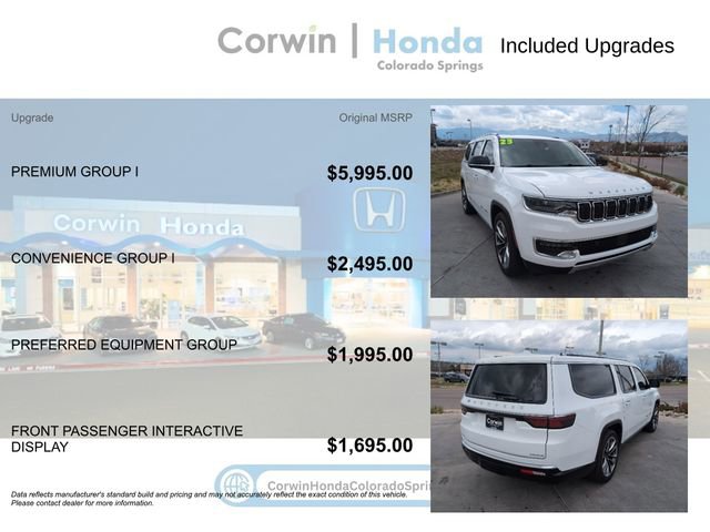 Used 2023 Jeep Wagoneer L Series III w/ Premium Group I AWD/4WD image 4