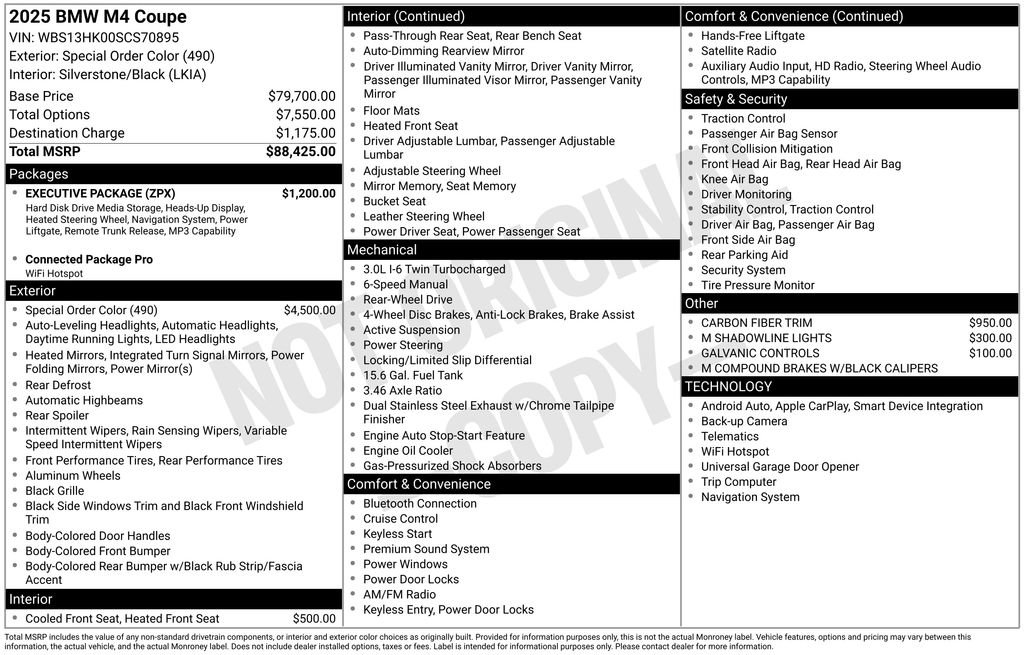 Used 2025 BMW M4 Coupe w/ Executive Package image 5
