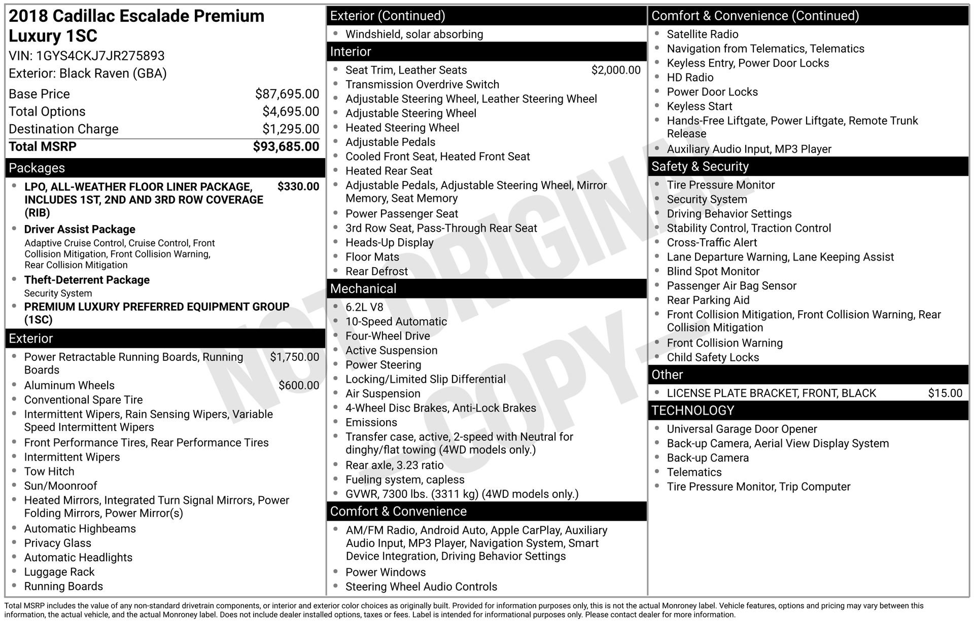 Used 2018 Cadillac Escalade Premium Luxury image 47