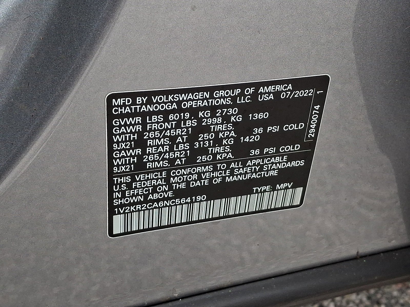 Used 2022 Volkswagen Atlas SE image 29