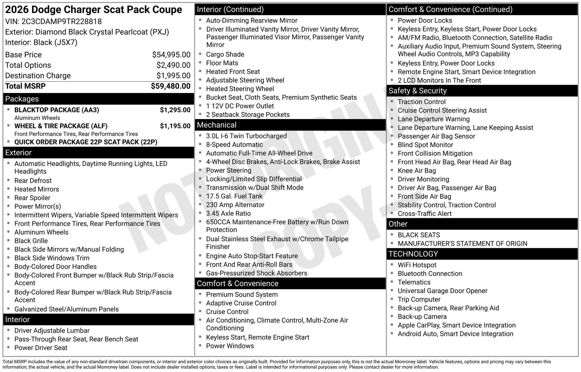 New 2026 Dodge Charger Scat Pack w/ Blacktop Package AWD/4WD image 38