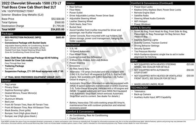 Used 2022 Chevrolet Silverado 1500 LT Trail Boss w/ Bed Protection Package image 5