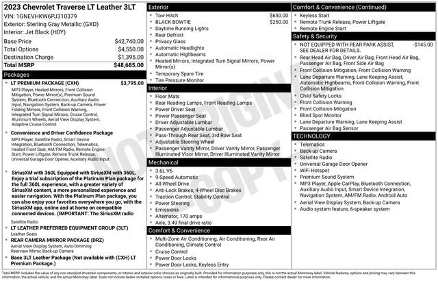 Certified 2023 Chevrolet Traverse LT w/ LT Premium Package AWD/4WD image 6