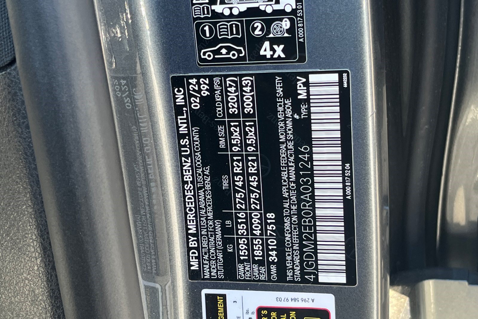 Certified 2024 Mercedes-Benz EQS 450+ 4MATIC SUV image 10