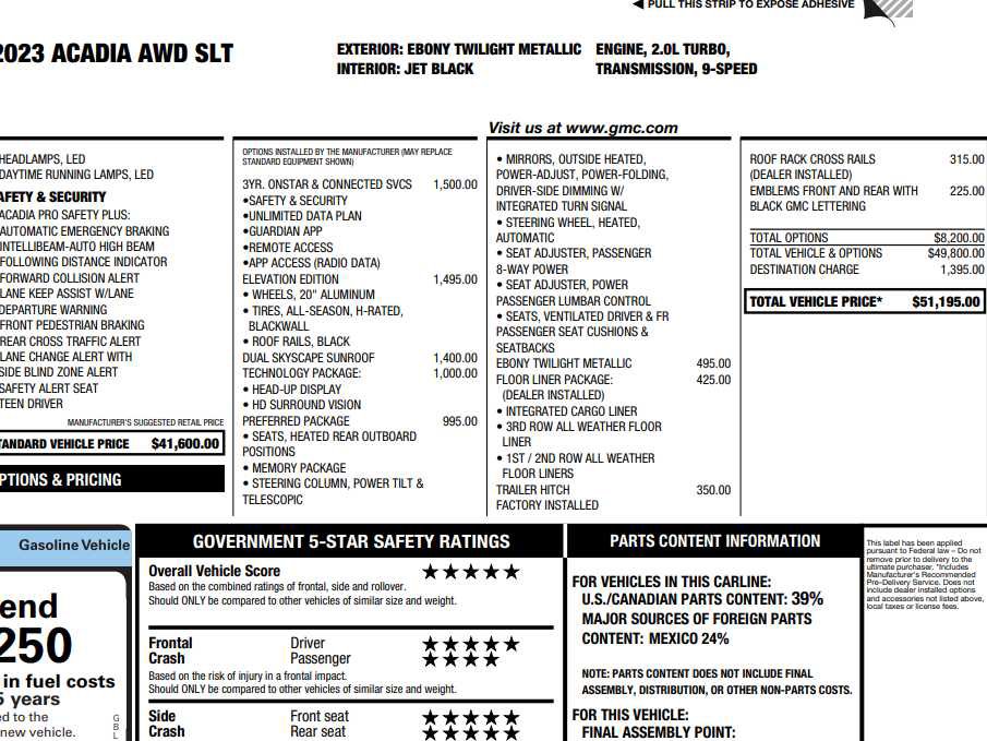 Used 2023 GMC Acadia SLT w/ Elevation Edition image 2