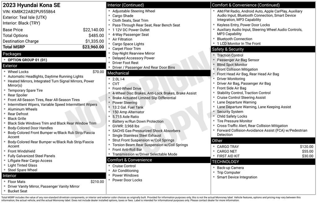 Used 2023 Hyundai Kona SE FWD image 6
