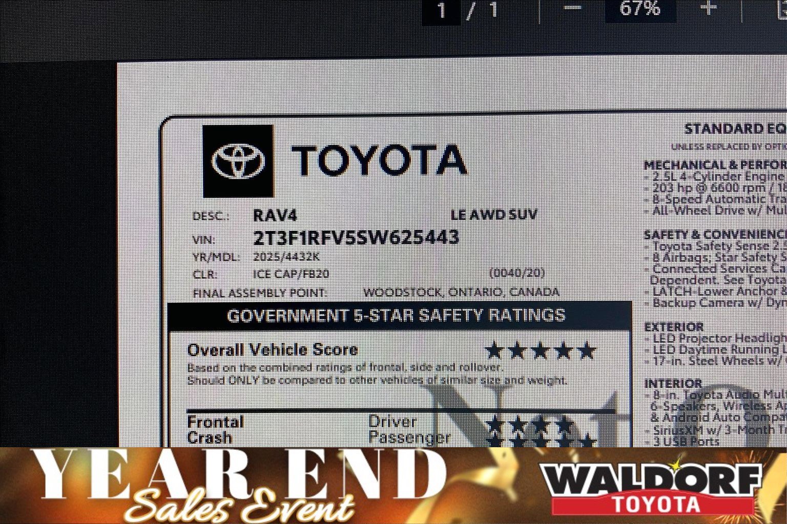 New 2025 Toyota RAV4 LE image 18