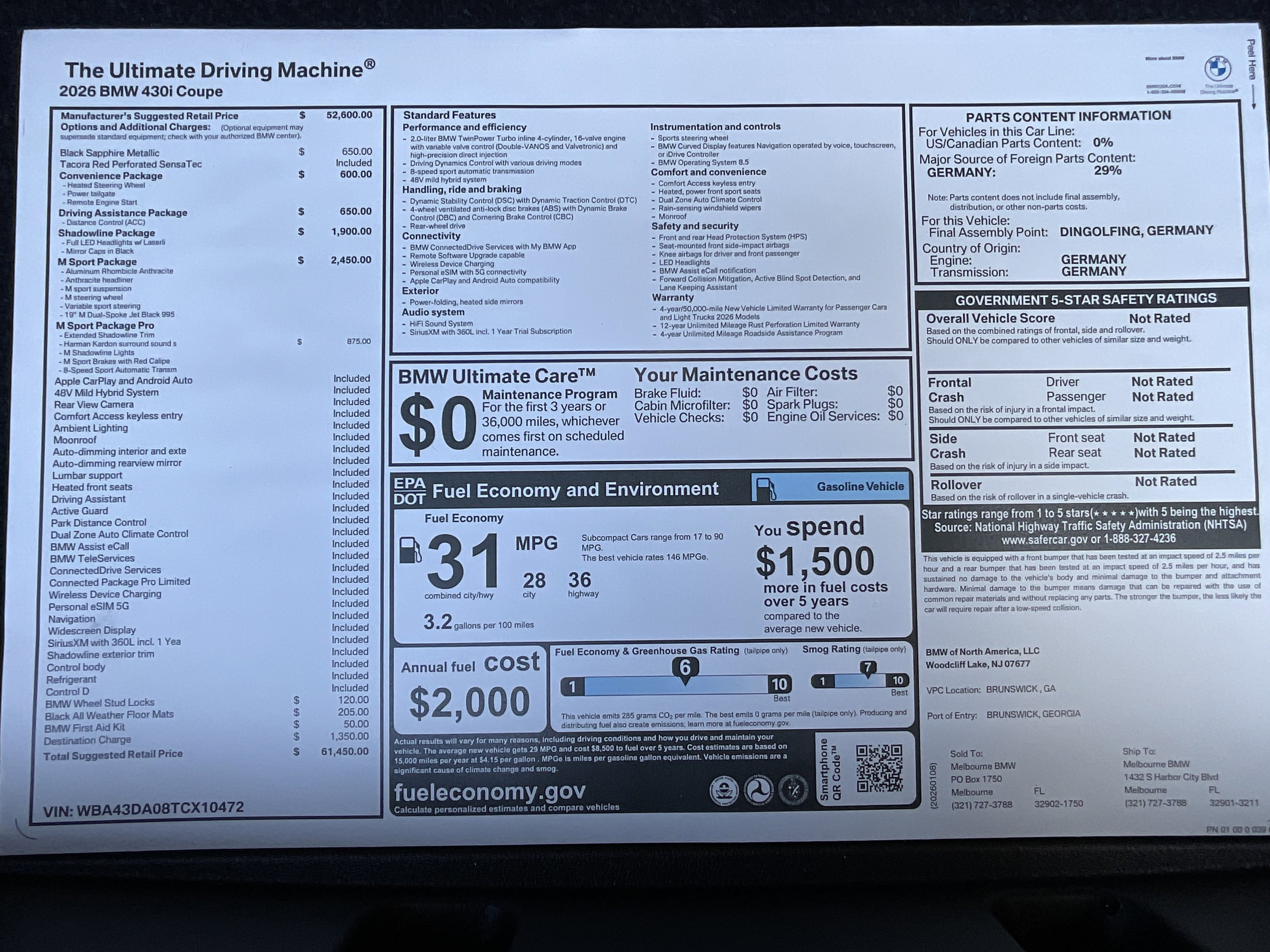 New 2026 BMW 430i Coupe w/ M Sport Package image 32