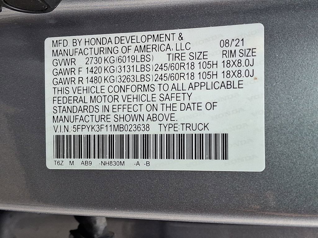 Used 2021 Honda Ridgeline Sport image 27