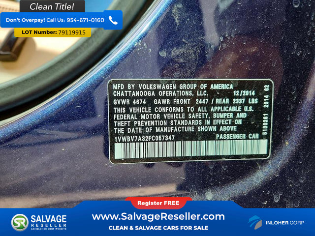 Used 2015 Volkswagen Passat TDI SE image 16