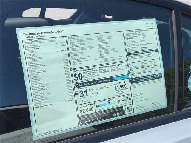 New 2026 BMW 330i Sedan w/ M Sport Package RWD image 18