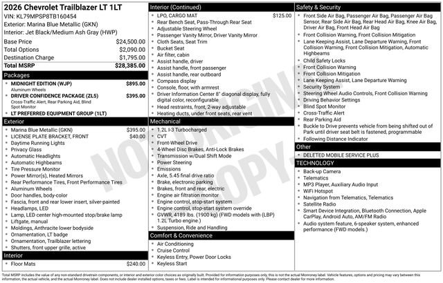 Used 2026 Chevrolet TrailBlazer LT w/ Midnight Edition FWD image 18