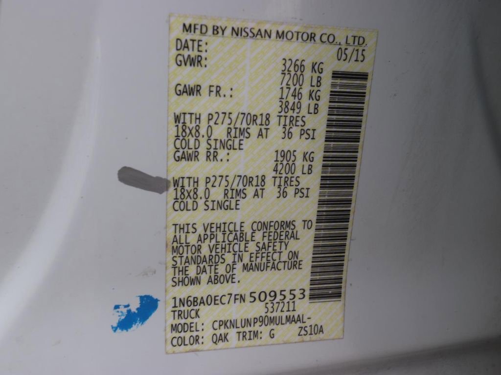 Used 2015 Nissan Titan PRO-4X w/ Pro-4x Luxury Package AWD/4WD image 24