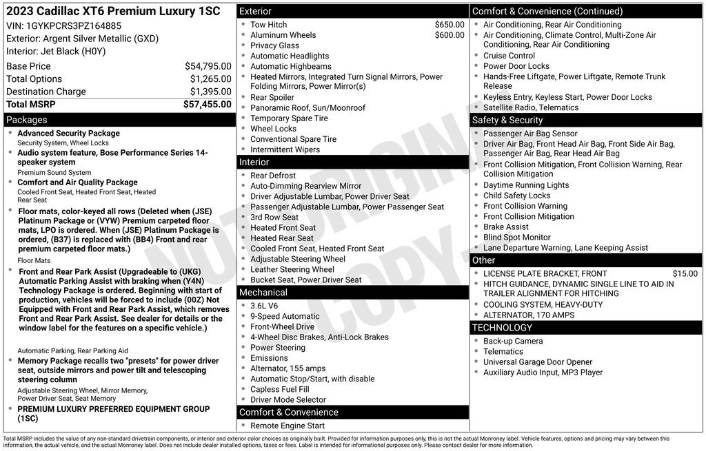 Used 2023 Cadillac XT6 Premium Luxury image 54