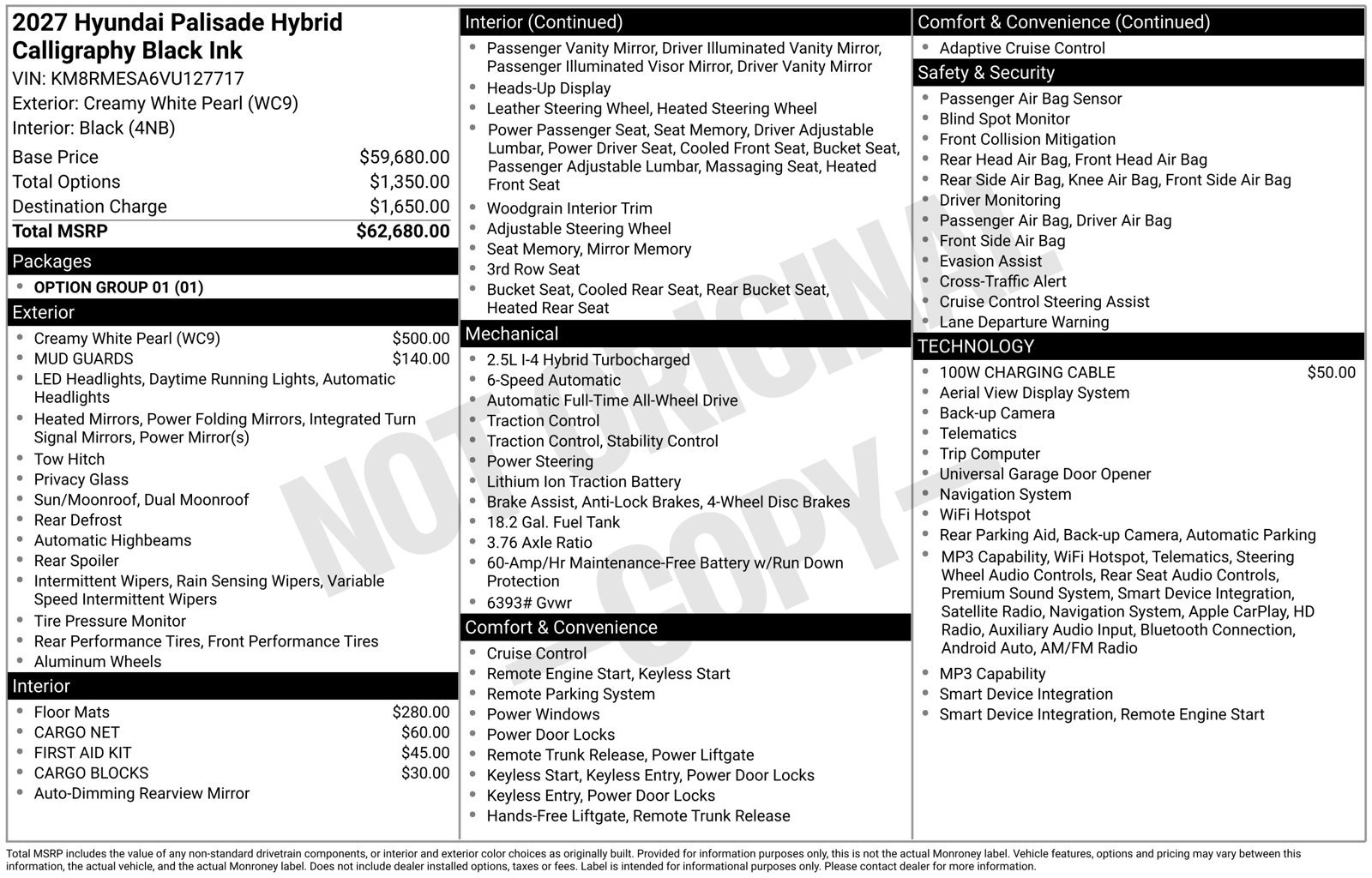 New 2027 Hyundai Palisade Calligraphy AWD/4WD image 25
