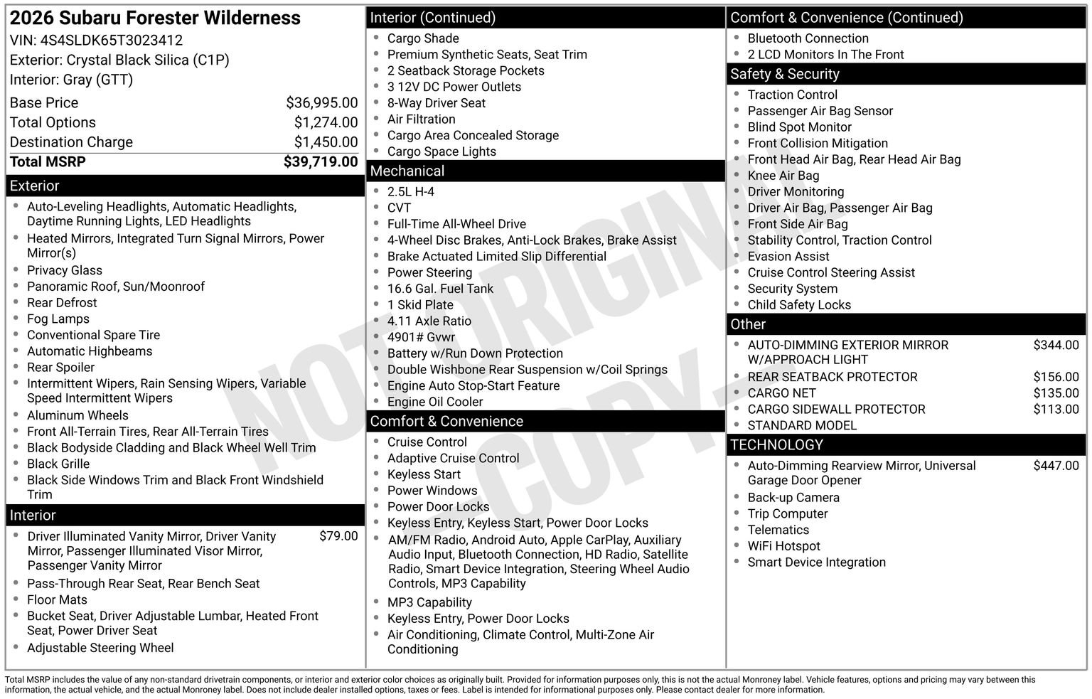 Certified 2026 Subaru Forester Wilderness AWD/4WD image 35