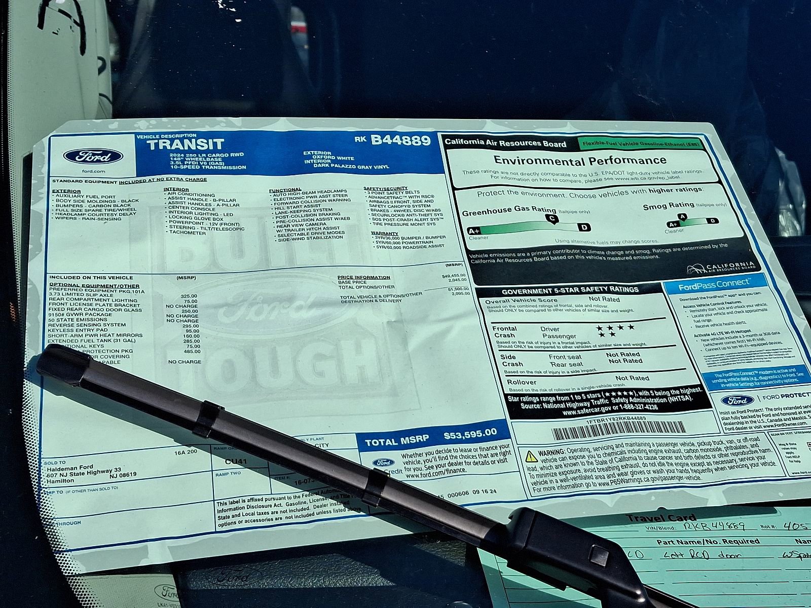 New 2024 Ford Transit 250 Low Roof w/ Load Area Protection Package image 13