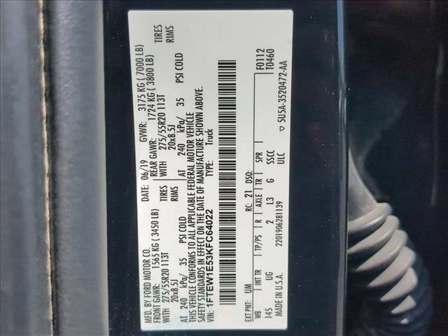 Used 2019 Ford F150 XLT w/ Equipment Group 302A Luxury image 24