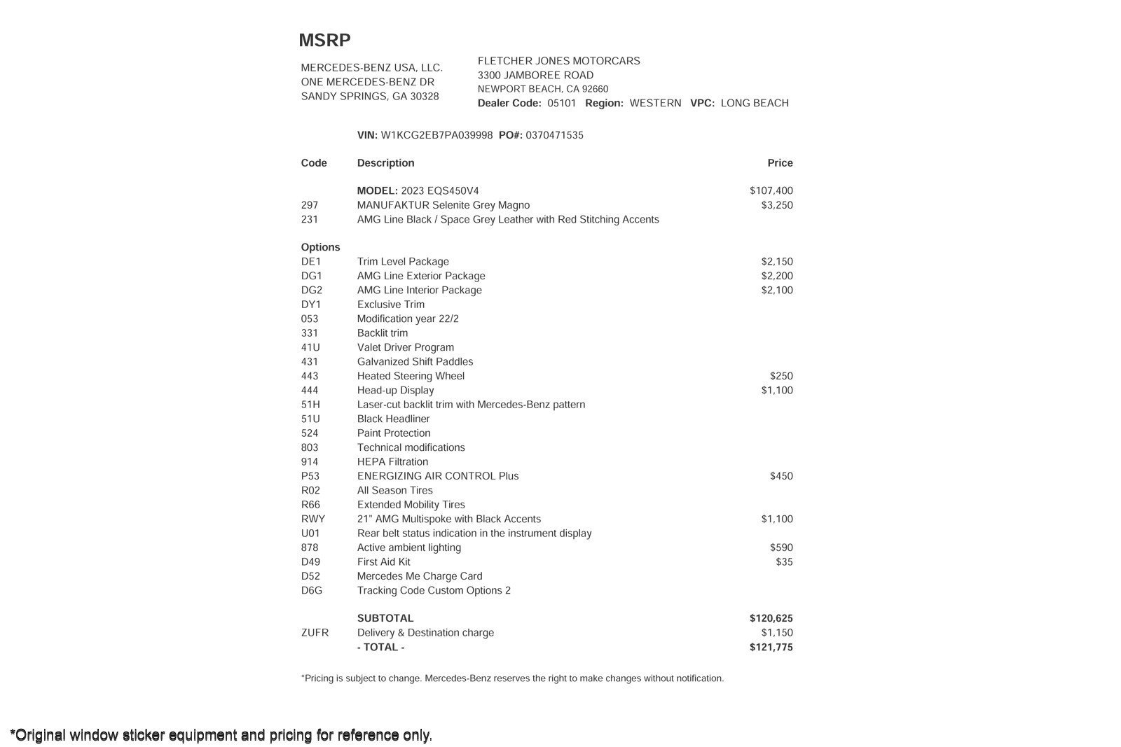 Used 2023 Mercedes-Benz EQS 450+ 4MATIC Sedan image 2