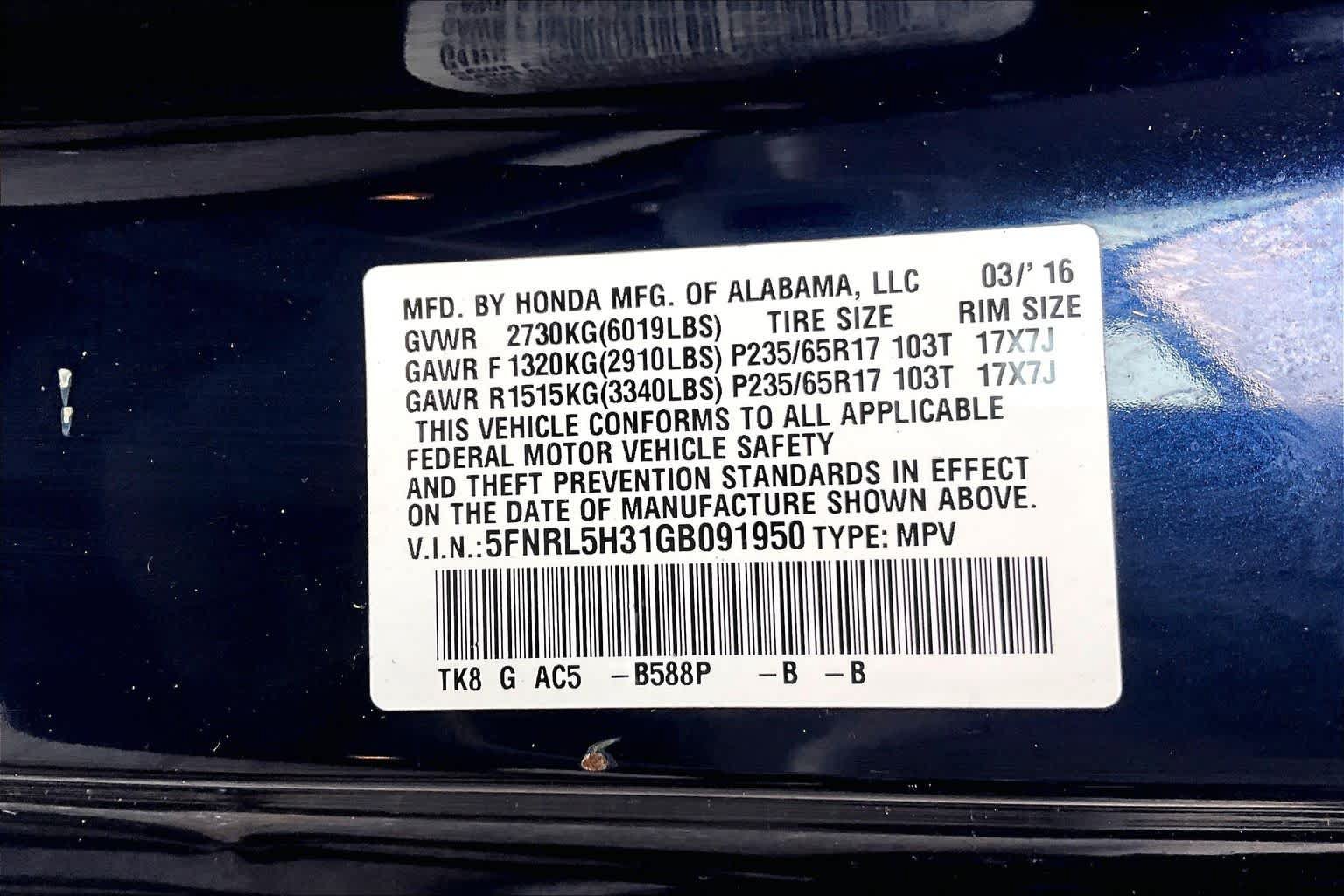Used 2016 Honda Odyssey SE image 33