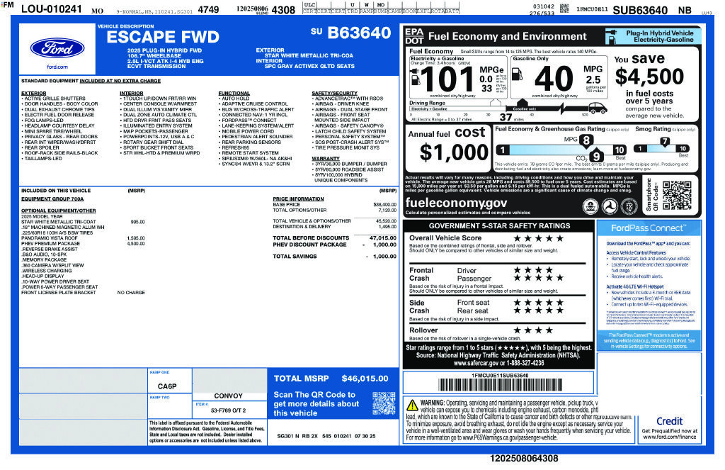 Used 2025 Ford Escape SE w/ PHEV Premium Package FWD image 34