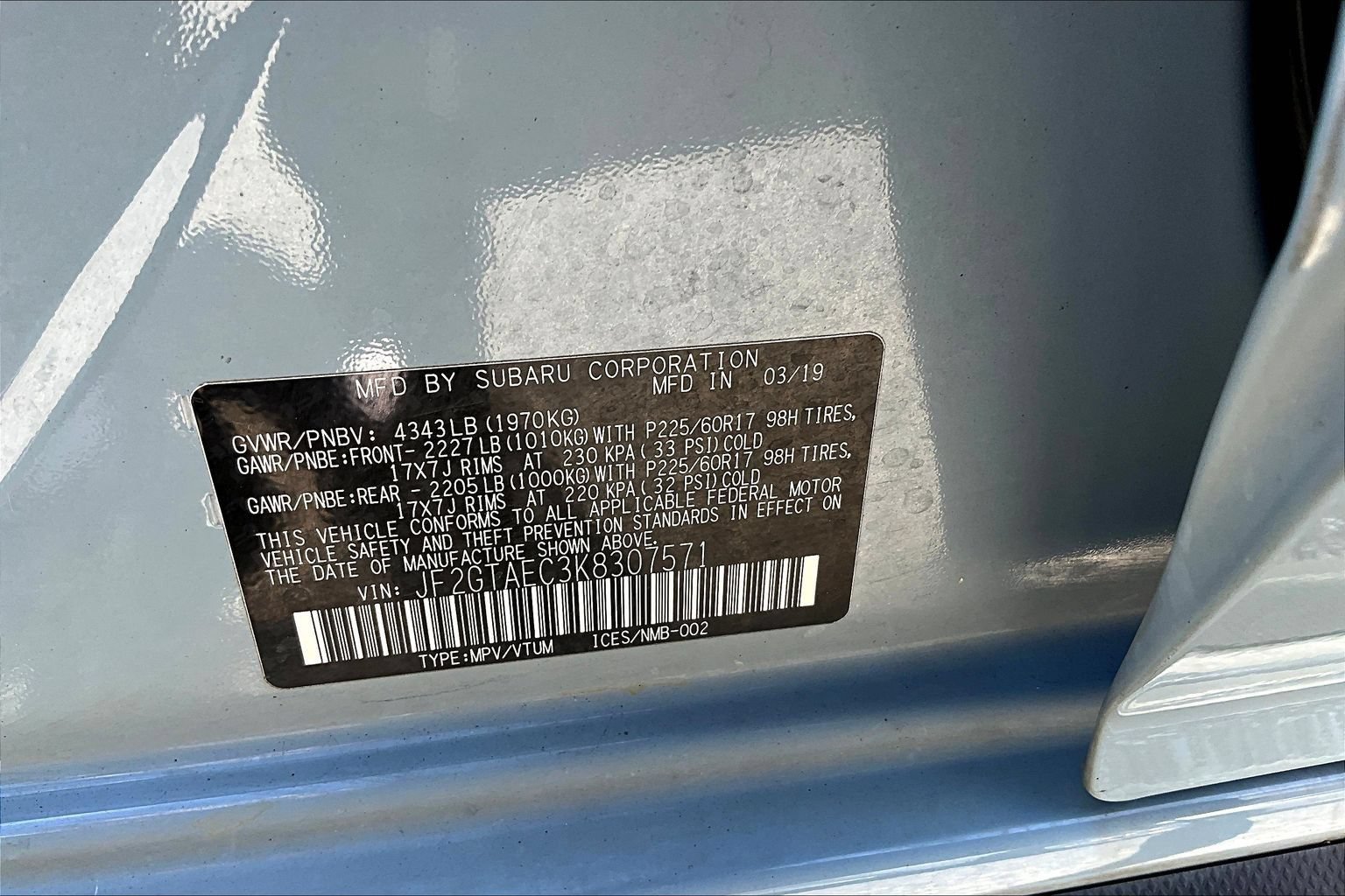 Used 2019 Subaru Crosstrek 2.0i Premium w/ Eyesight System AWD/4WD image 12