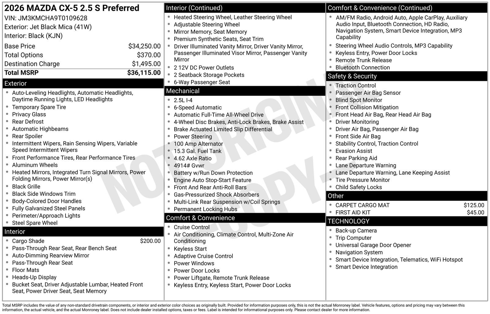 New 2026 MAZDA CX-5 Preferred AWD/4WD image 3