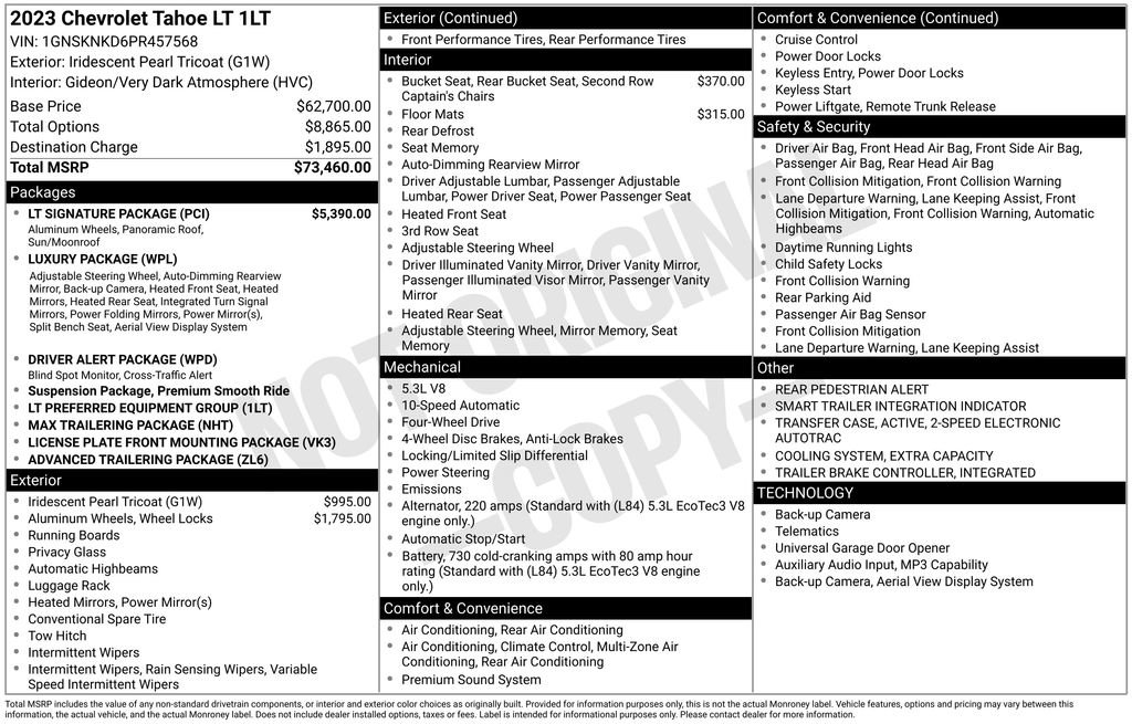 Certified 2023 Chevrolet Tahoe LT w/ LT Signature Package AWD/4WD image 2