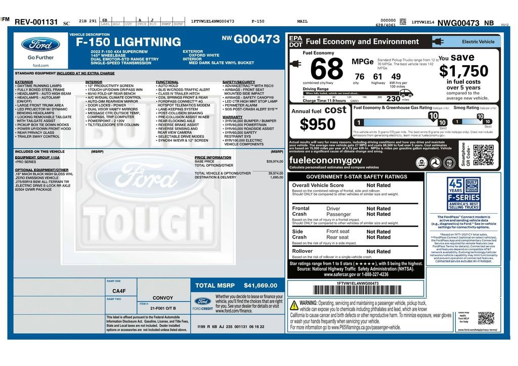 Used 2022 Ford F150 Lightning Pro image 3