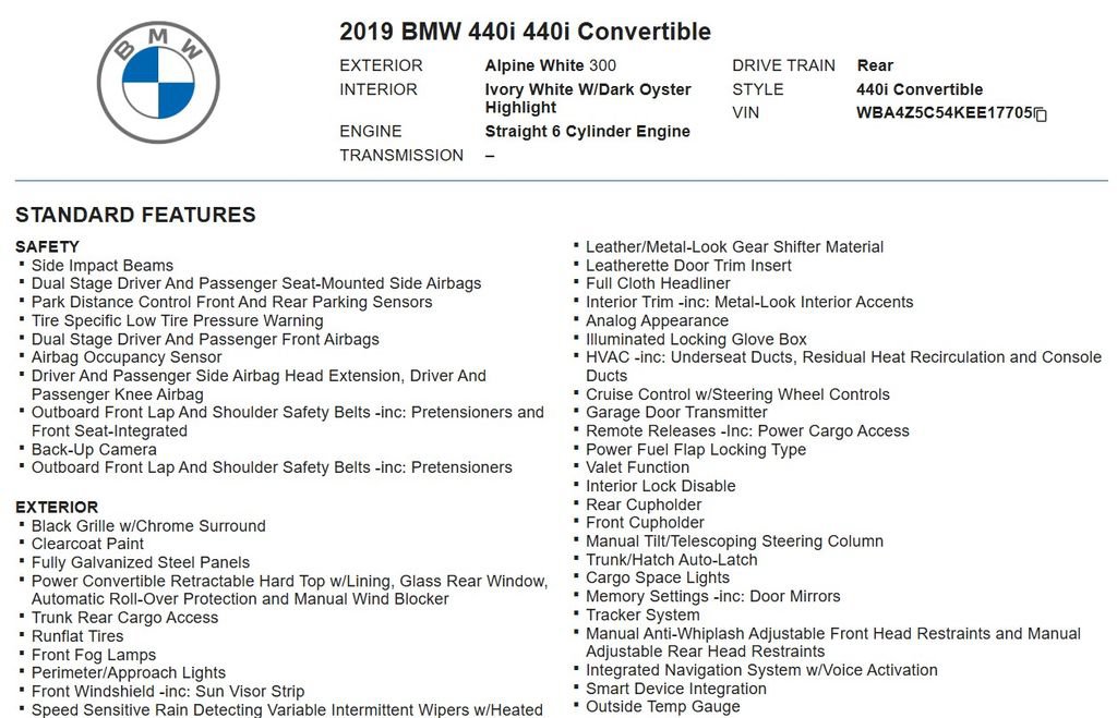 Used 2019 BMW 440i Convertible RWD image 17