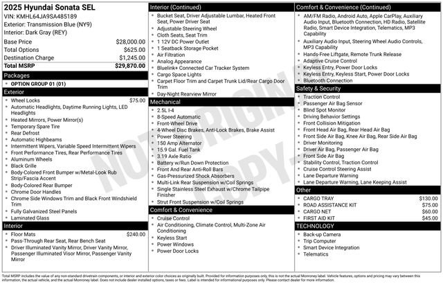 Used 2025 Hyundai Sonata SEL FWD image 4