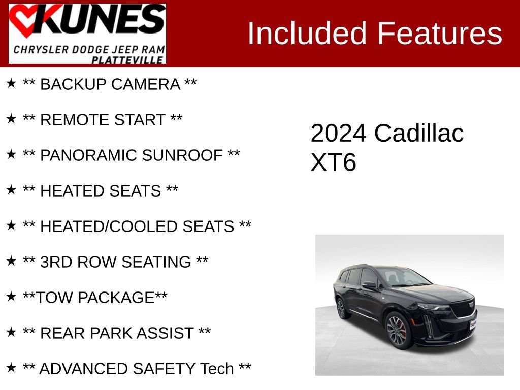 Used 2024 Cadillac XT6 Sport w/ Technology Package AWD/4WD image 2