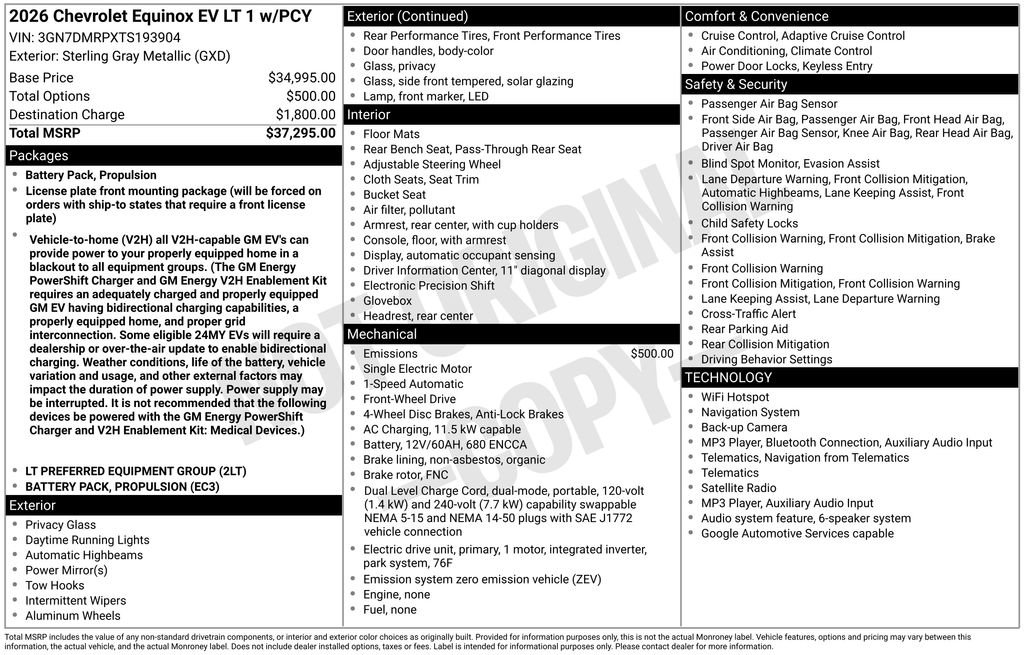 New 2026 Chevrolet Equinox EV LT FWD image 6