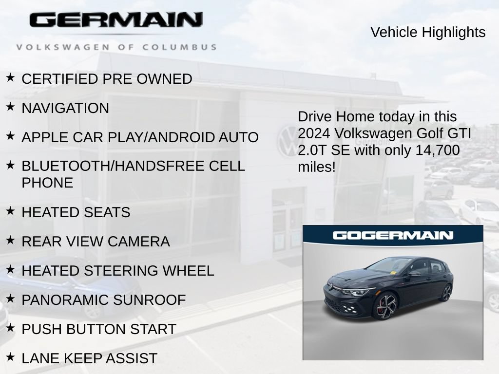 Used 2024 Volkswagen GTI SE FWD image 5